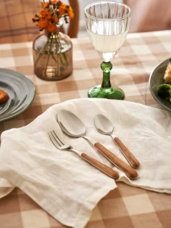 Dessertgaffelsett Texture Legno