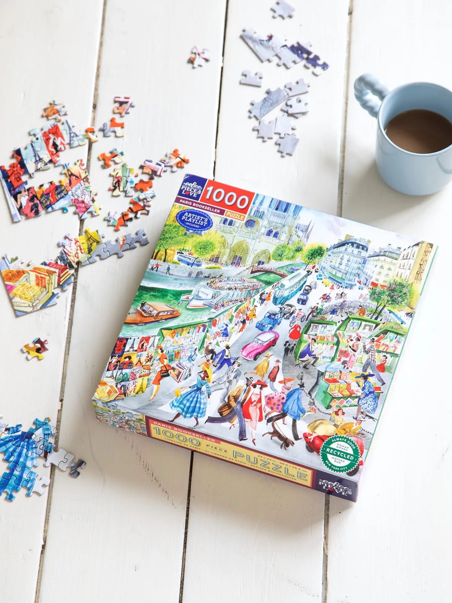 Paris Bookseller-puslespill 1000 Brikker